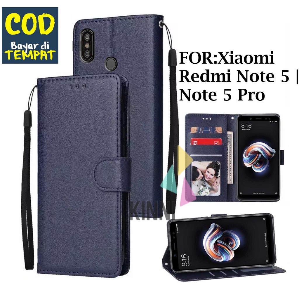 Flip Case Xiaomi Redmi Note 5 | Note 5 Pro - Casing Dompet Case Wallet Leather Flip Case Xiaomi Redm