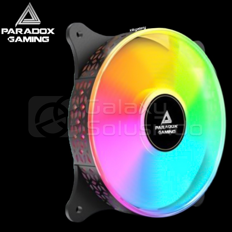 Paradox Gaming HYPERSONIC 120 Rainbow LED Fan Case - Black
