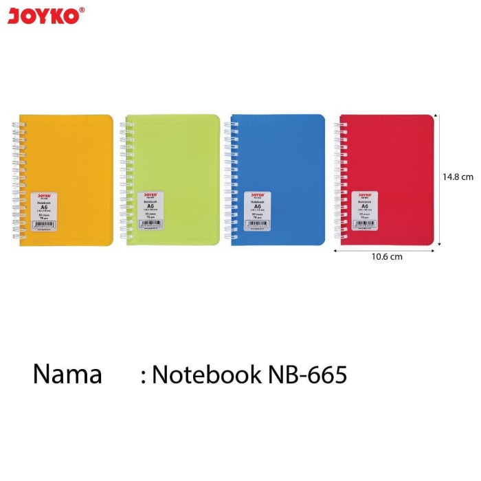 

[RESTOCK] Joyko Notebook Agenda Buku Saku Note Ring Spiral A6 NB-665 106x148mm
