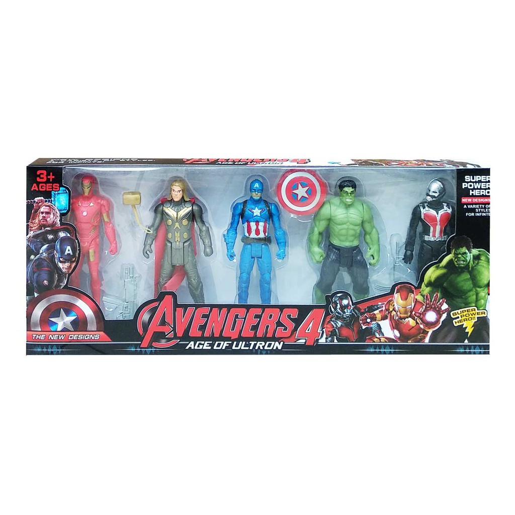 Robot Figurine Avengers isi 5 Captain America Ironman Thor Hulk Thanos