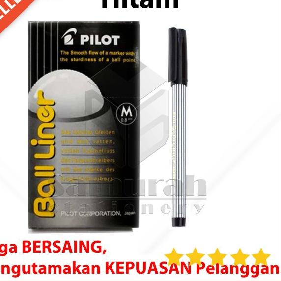 

Terkini TGH35 Ballpoint Pilot Balliner 0.8 mm ECER / Pen Cabut Tebal Tanda Tangan Hitam - Biru TGH