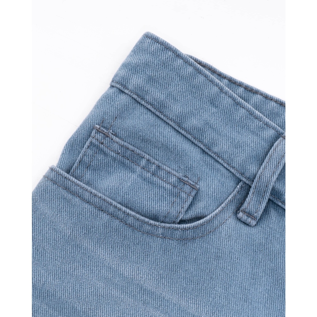 PLAIN Short Denim Washed - Greyish Blue Washed