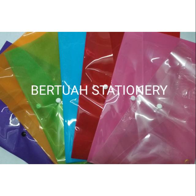1 BUAH STOPMAP PLASTIK KANCING FOLIO KIKY