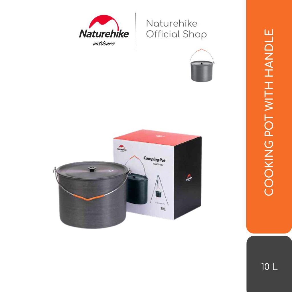 Naturehike Cooking Pot 10L With Handle Nh19Cj003 Panci Nesting Camping