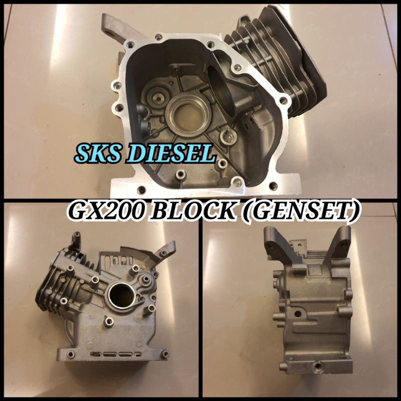 GX200 Cylinder Block Crankcase Genset Bensin 3000 3500 4000 Watt