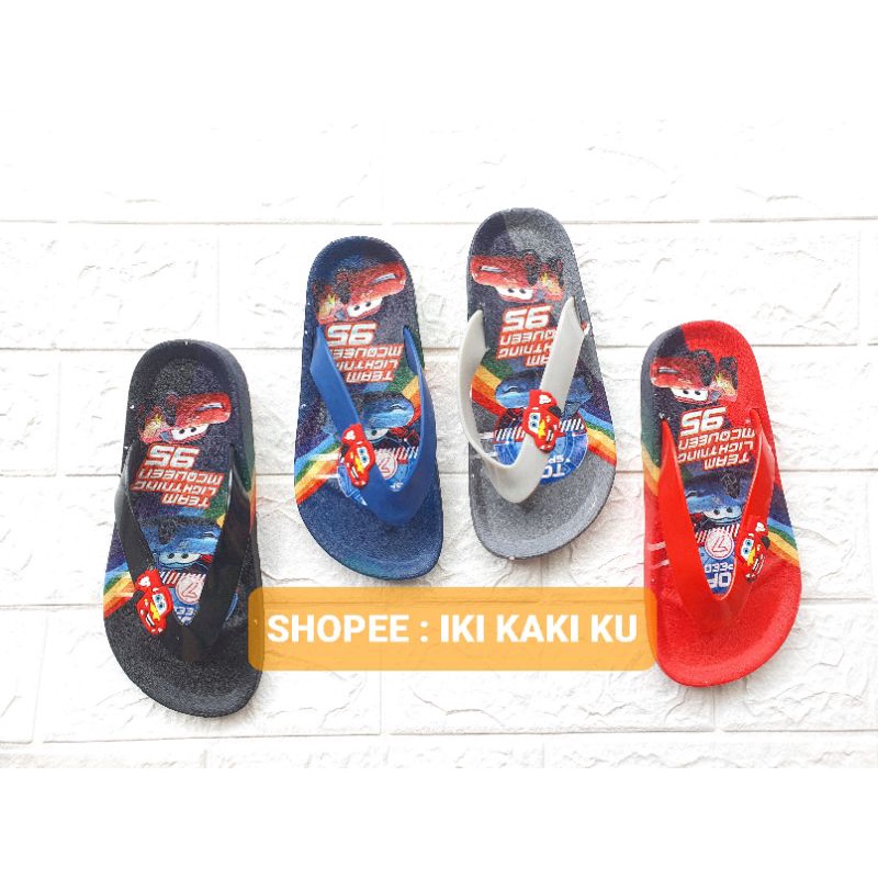 SANDAL JEPIT ANAK COWO CARS TOP SPEED FAST FURIOUS MOBIL BALAP 5118 BAHAN KARET