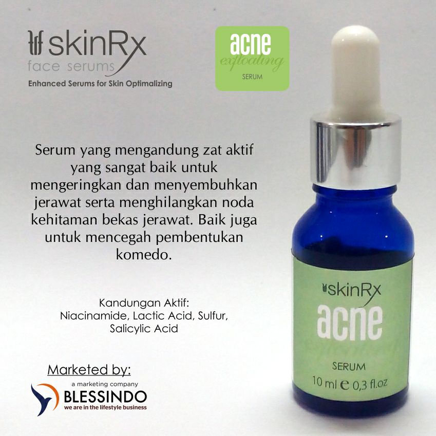 Acne Exfoliating Serum | Serum jerawat meradang kemerahan skin rx scarlett mbc glowderm