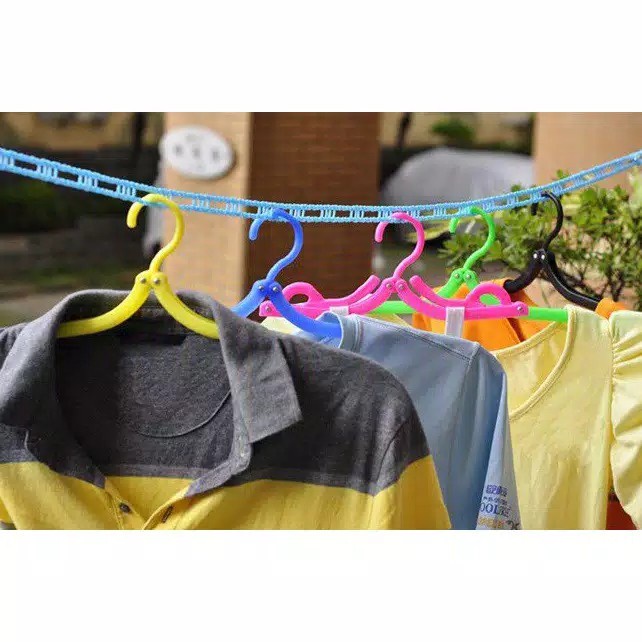 Tali Jemuran Ada Lubang Gantungan Hanger 5 M - Tali Jemuran 5 Meter - Clothes Line - Gantungan Baju