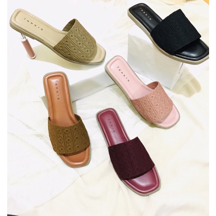Sandal Teplek wanita muka jadi import polos