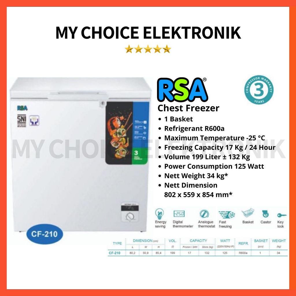 RSA Chest Freezer CF-210