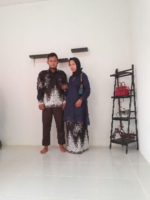 Batik Couple Monaka Brokat Kekinian Pakaian Modern Broklat Brukat Kondangan Kerja Pager Bunga