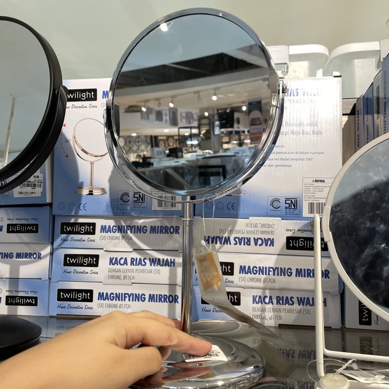 CERMIN RIAS MEJA PEMBESARAN 5X/Cermin Rias/Kaca Rias Make Up/Cermin Rias Pembesaran 5X/Promo Cermin Rias