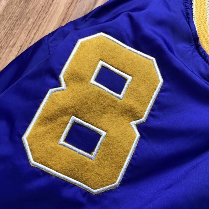 Harga Murah.. JAKET VARSITY LAKERS - 8 LAKERS UNGU FULLTAG MIRROR PRIA WANITA JACKET