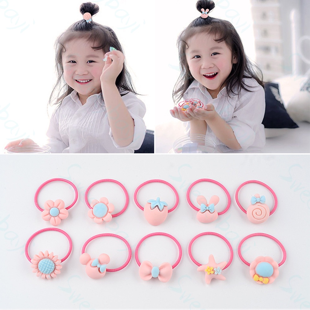 SweetyBayi 20pcs Ikat karet rambut anak kecil Tali rambut anak