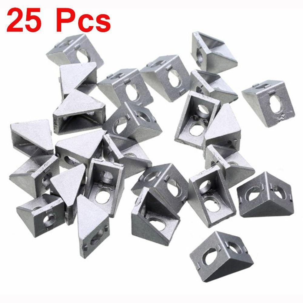 Lanfy Bracket Awet 20x20x17mm Silver Routers Aluminium Untuk Cor 20mm Solid
