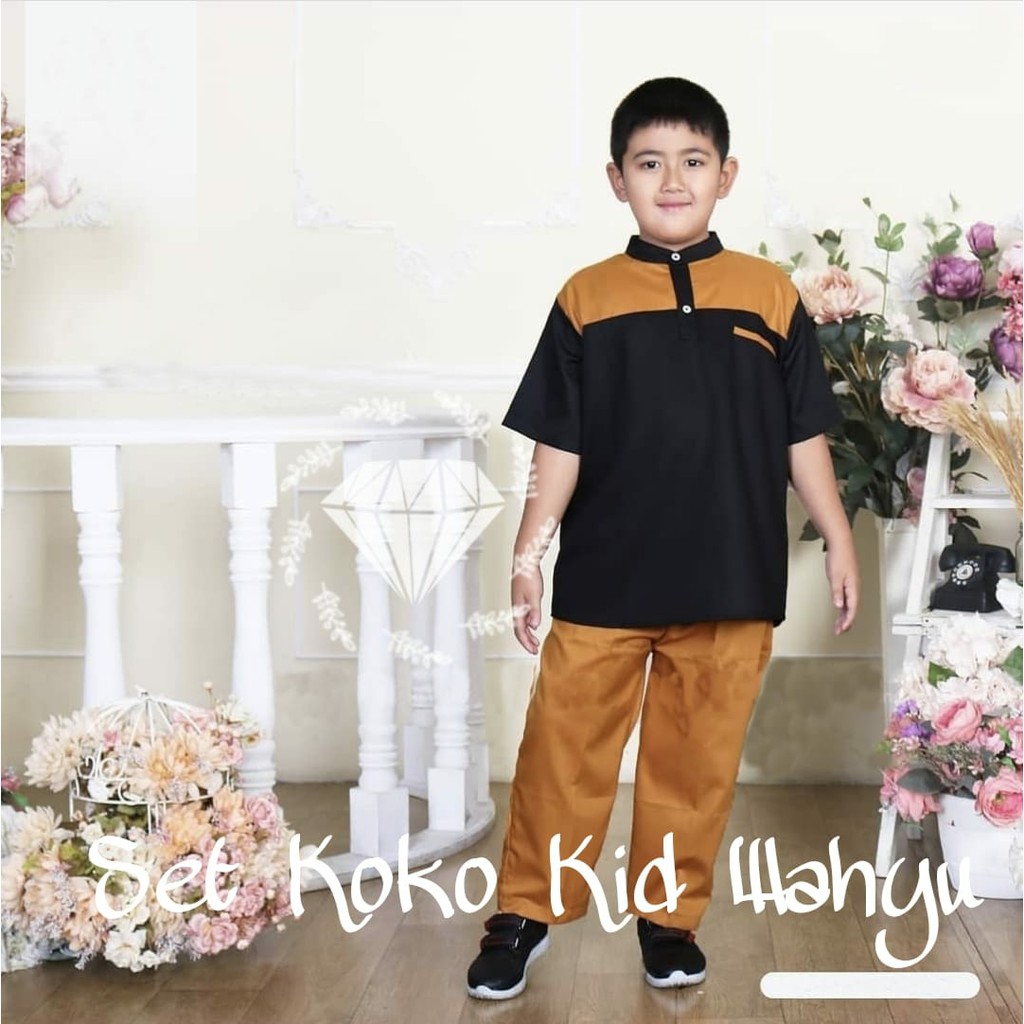 BAJU SETELAN KOKO KIDS WAHYU /KOKO ANAK 6-9 TAHUN/PAKAIAN MUSLIM ANAK LAKI-LAKI/