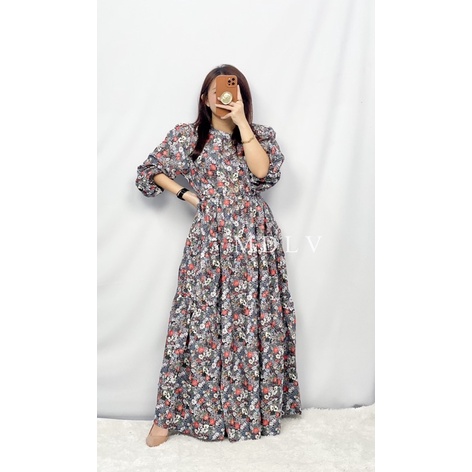 MDLV 01190 ATTICIA MAXI DRESS KOREA DRESS MAXI DRESS MUSLIM GAMIS MAXI FASHION MUSLIM FASHION IMPORT