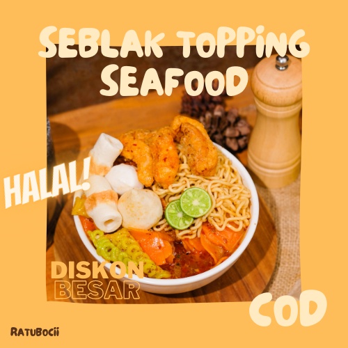 

ratu bocii - Seblak Instan Toping Seafood / Termantap / Murah / Enak Pedas Gurih / Cemilan / Makanan Siap Saji