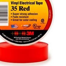 

✲ 3M Scotch 35 Vinyl Electrical Tape - Red ♙
