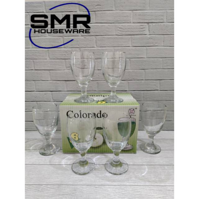 Jual Gelas Wine Colorado Sth Kedaung Gelas Anggur Beling Kig Pcs