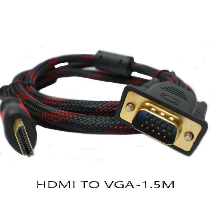 KABEL HDTV TO VGA-1.5Meter# CABLE HDMI TO VGA-1.5M