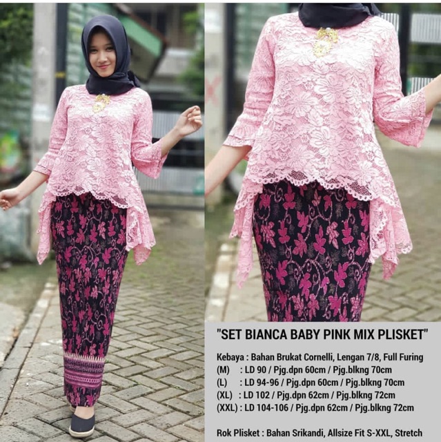 KEBAYA BIANCA WITH PLISKET / KEBAYA MODERN / KEBAYA WISUDA / KEBAYA LAMARAN