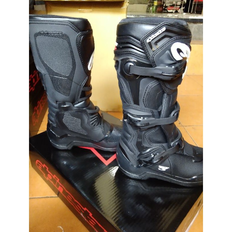 SEPATU ALPINESTAR TECH 3 ORIGINAL HITAM LIST PUTIH