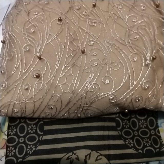 Couple Batik Shofia Brokat Tile Mutiara