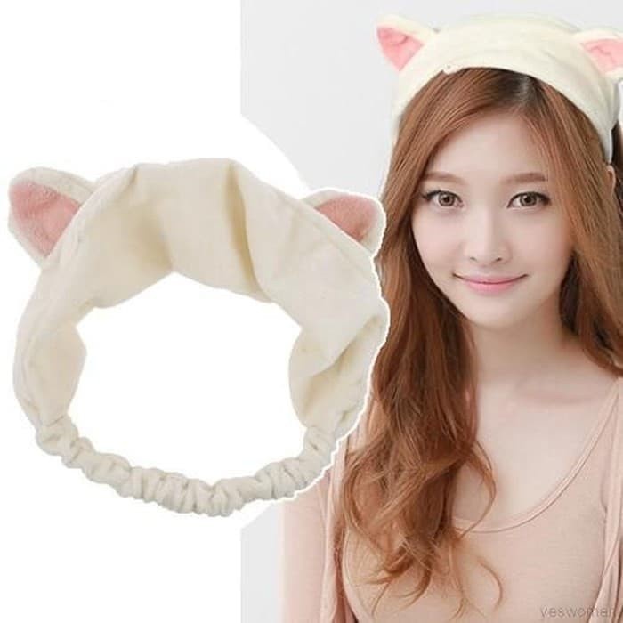 Bando Handuk Pelindung Rambut / Headband Cat Bando Mandi Bandana