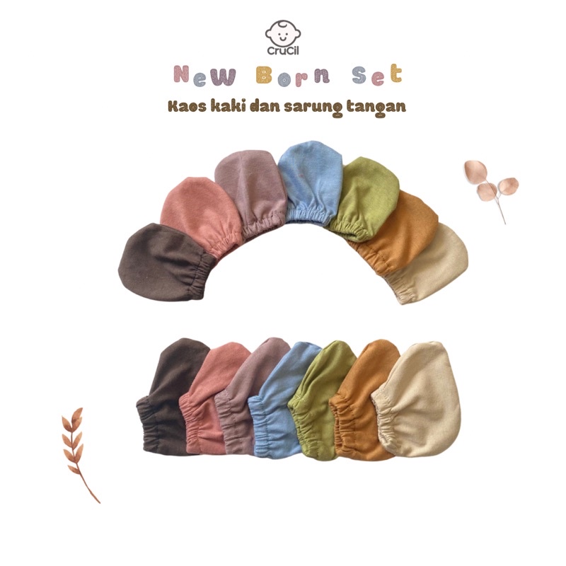 CruCil Factory Sarung Tangan Kaki Set Bayi (0 - 2m)