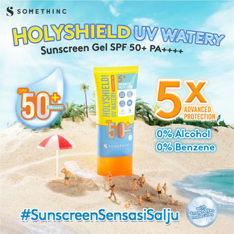 SOMETHINC Holyshield! UV Watery Sunscreen Gel SPF 50+ PA++++ - Sunscreen Sensasi Salju