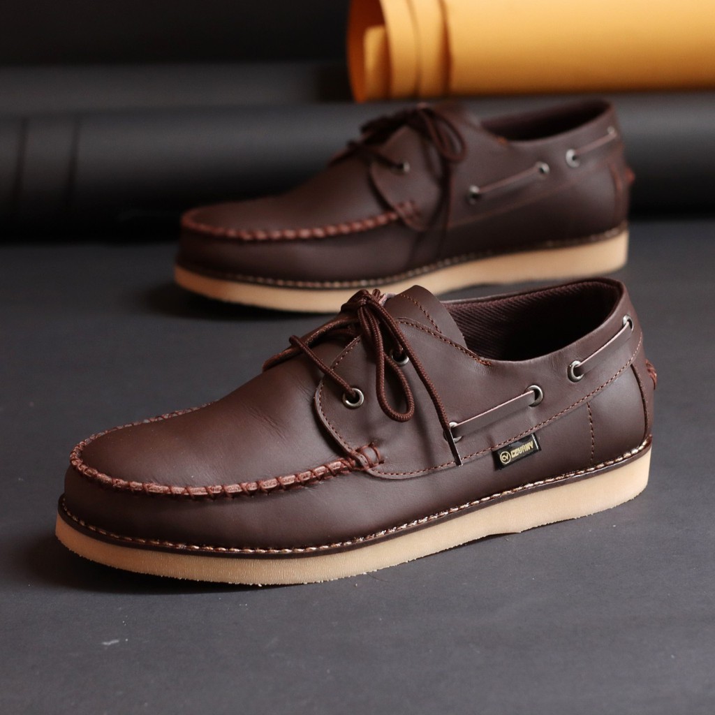 Sepatu loafers Kulit Sapi Asli Formal Pria Kerja Santai Nongkrong Gaya Baraya Original Cevany