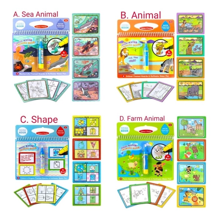 

Sketsagambar- Buku Gambar Ajaib/Buku Mewarna Ajaib/Magic Drawing Book - Oren Animal -Buku-Gambar-