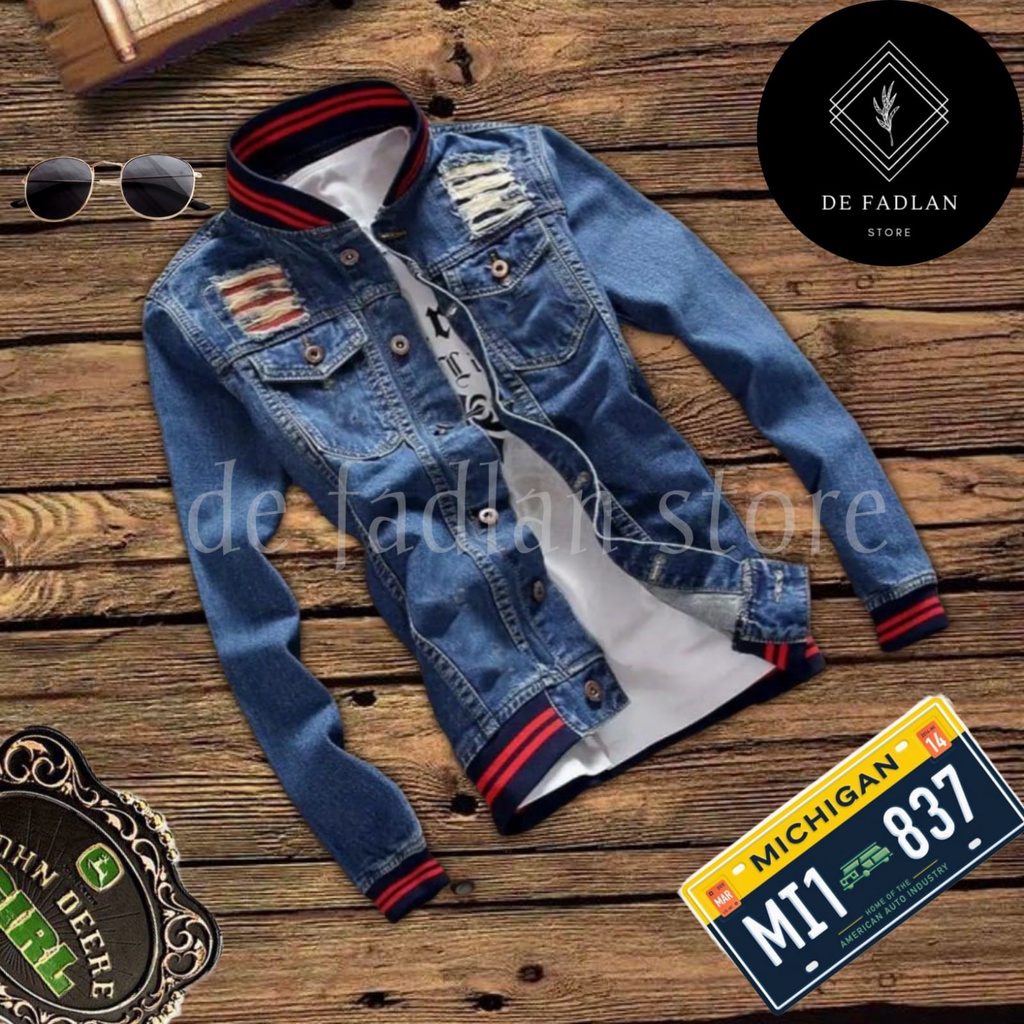 DSTORE [Bayar ditempat]Jaket Jeans Denim Zoman Sablon/Jaket Jeans levis Pria/Jaket jeans  terlaris / jaket valhalla / jaket tokyo revengers / jaket coach / jaket touman / jaket valhalla tokyo revengers / jaket terbaru 2021 / jaket cj / jaket tokyo manji-5