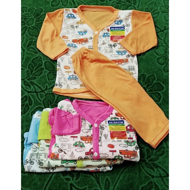 2 Set Setelan Piyama bayi 3-9bulan baju tidur bayi lengan panjang setelan bayi murah Pakaian tidur bayi