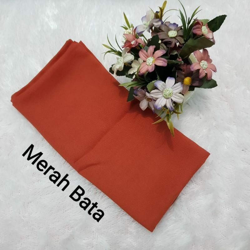 hijab BELLA SQUARE Pollycotton premium-Merah Bata