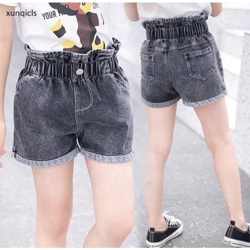 CELANA PENDEK ANAK PEREMPUAN//HOTPANT JEANS STRETCH USIA 1-8 TAHUN