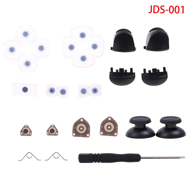 {LUCKID}1Set PS4 Controller Part Trigger Buttons Analog Stick + Conductive Rubber Button