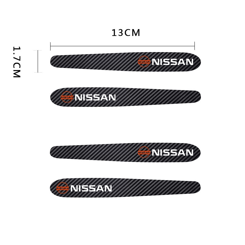 4 / 8pcs Stiker Pelindung Handle Pintu Mobil Bahan Carbon Fiber Untuk Nissan March Juke Skyline Terrano Gtr Livina Serena Xtrail t31 t30