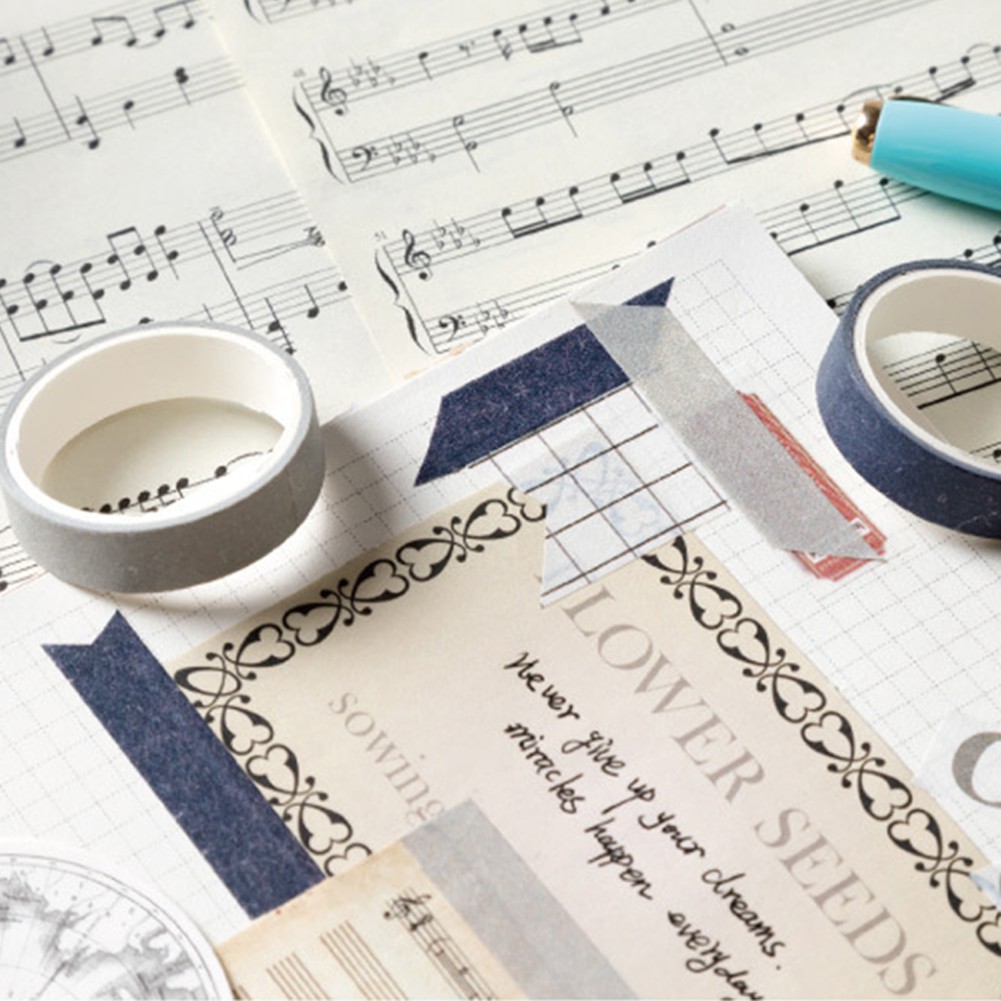 (Hot Sale) 10 Pcs Selotip Washi Warna-Warni Fantastis Untuk Dekorasi Buku Harian Diy