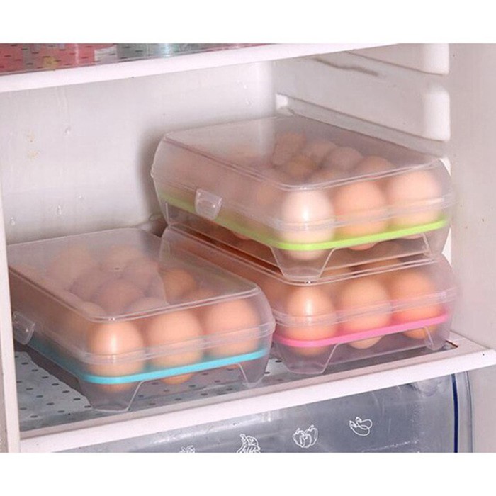 Tempat Telur isi 15 / Box Telur 15 lubang / sekat - Egg Box Kotak Penyimpanan Telur