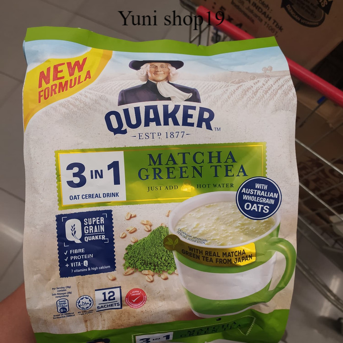 

quaker green tea matcha isi 15 sachet - quaker import made in malaysia