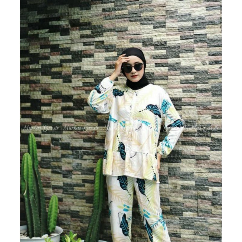 Grosir dan Eceran Baju Setelan Wanita Grass One Set