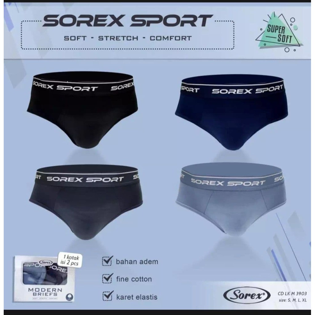 Celana Dalam Pria Sorex/ Celana Dalam Pria Cotton Super Soft Sorex art 3903