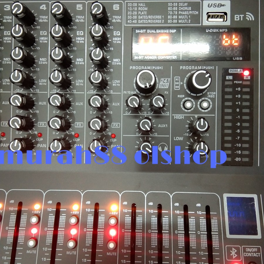 Mixer Ashley LM 6 ORIGINAL 6 Channel usb bluetooth free koper