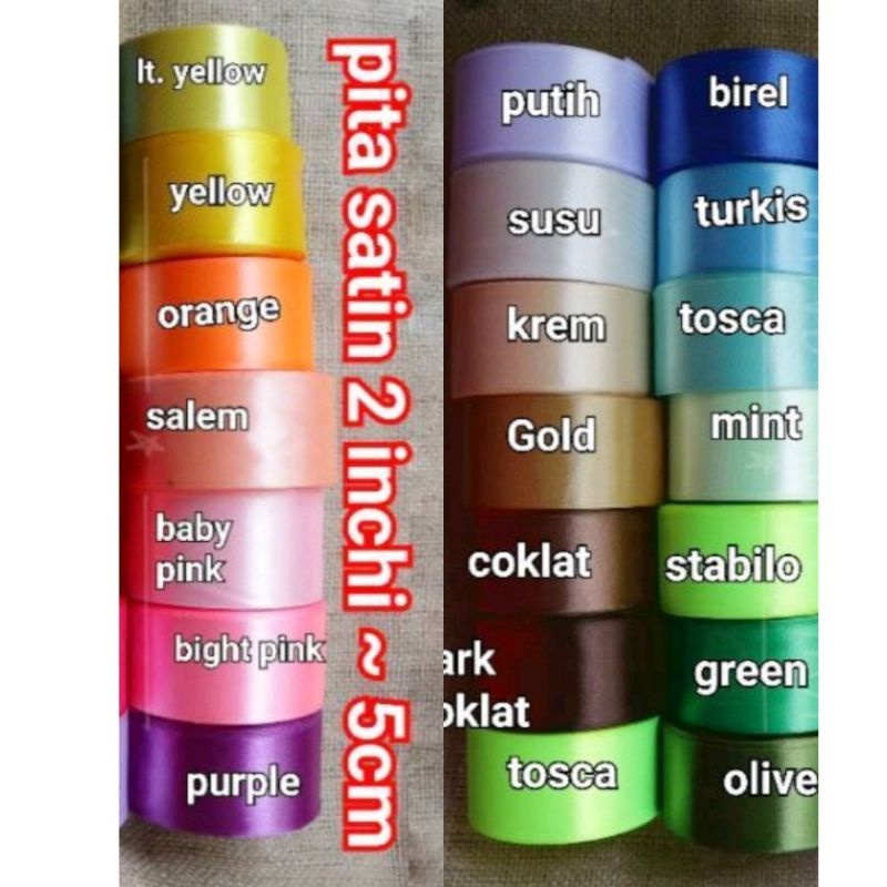 

pita satin/pita kado/pita hampers/pita hiasan/pita aksesoris