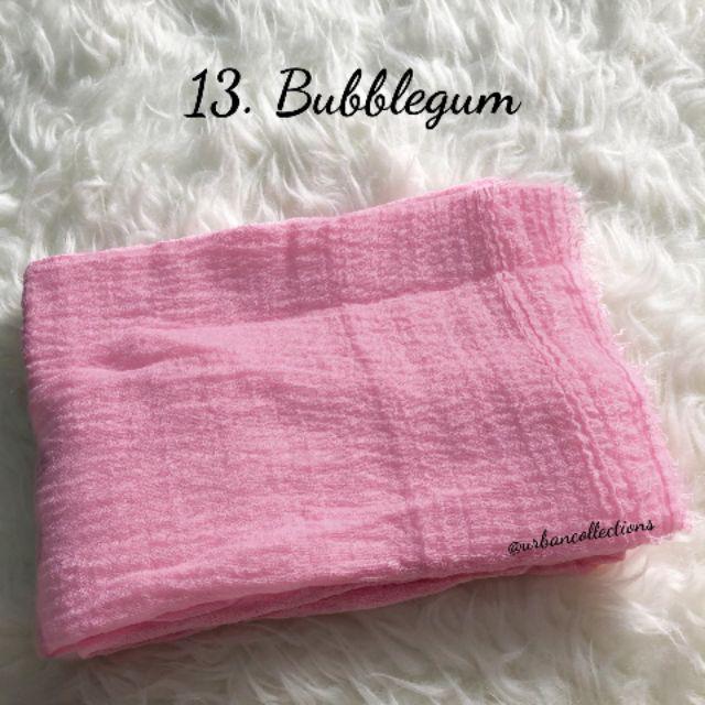 [COD] New premium crinkle hijab arabian shawl/pashmina rawis/hijab import hijab modis/arabian hijab-13. Bubblegum