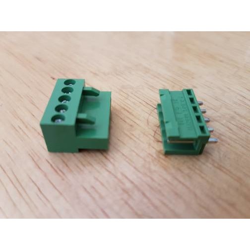 konektor green HT3.96 mm 5p Lurus terminal block connector pair blok 5 pin pitch 3.96mm 3.96 mm