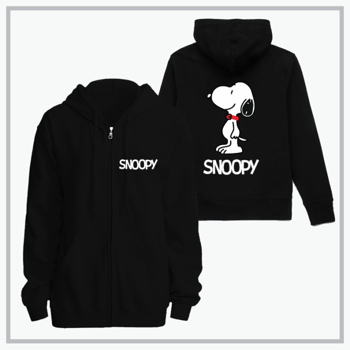 Jaket Hoodie Zipper Snoopy