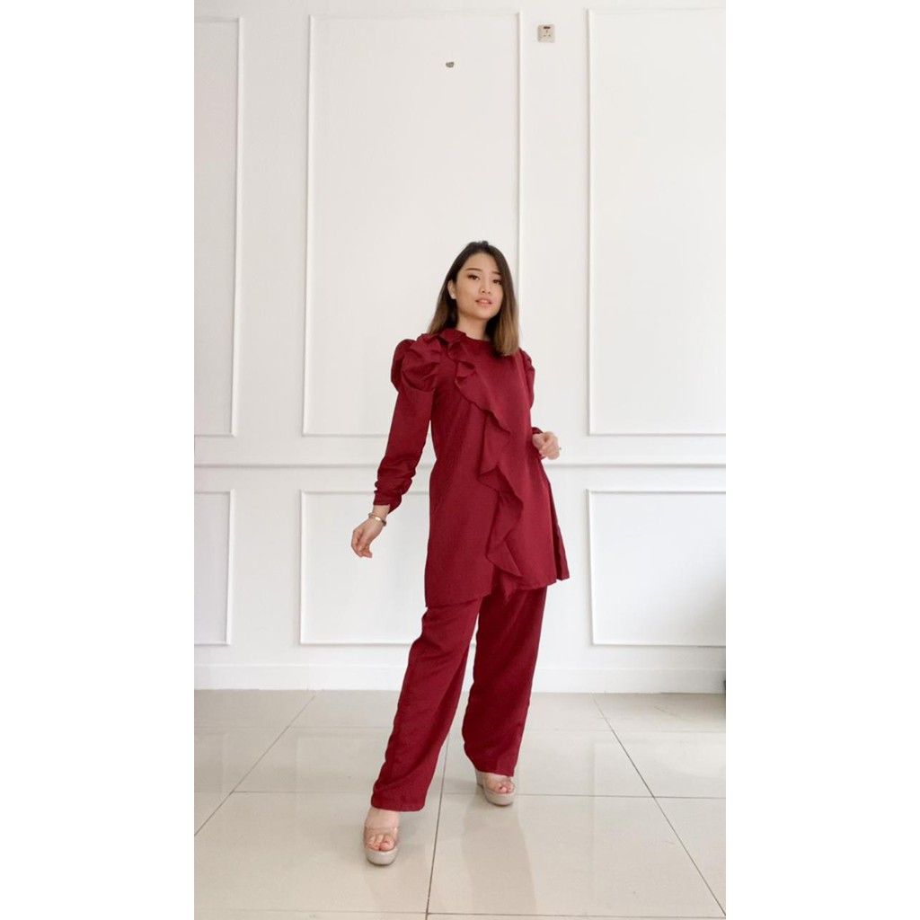 ( VM )- Vanesha Margaretta - 640 tunik set#fashion wanita/ moscrape